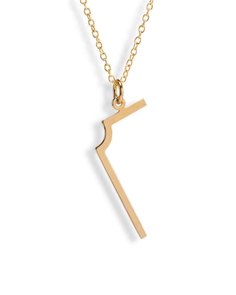 L 90 Pendant in Sterling Silver - Gold Plated (2.5 micron)